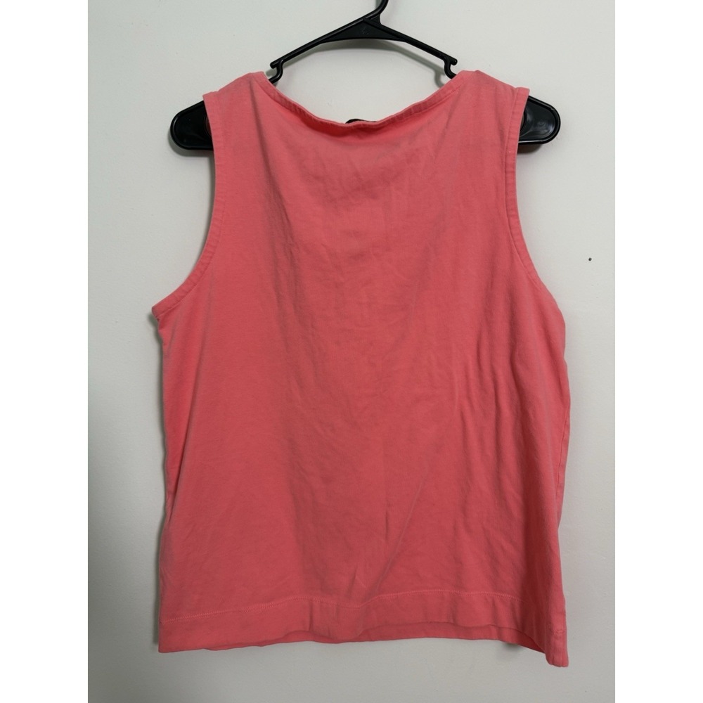 Kate Spade‎ Sz XL Classic Bow Tank Sleeveless Shirt Pink Preppy Barbie Luxe Chic - Picture 5 of 6